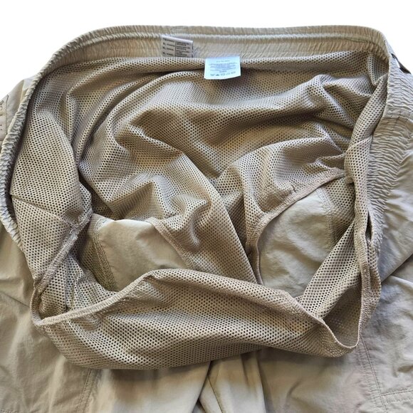 Columbia PFG Mens Fishing Cargo Pants Beige Nylon Zip-Off Legs Mesh Lined XL - Picture 6 of 9